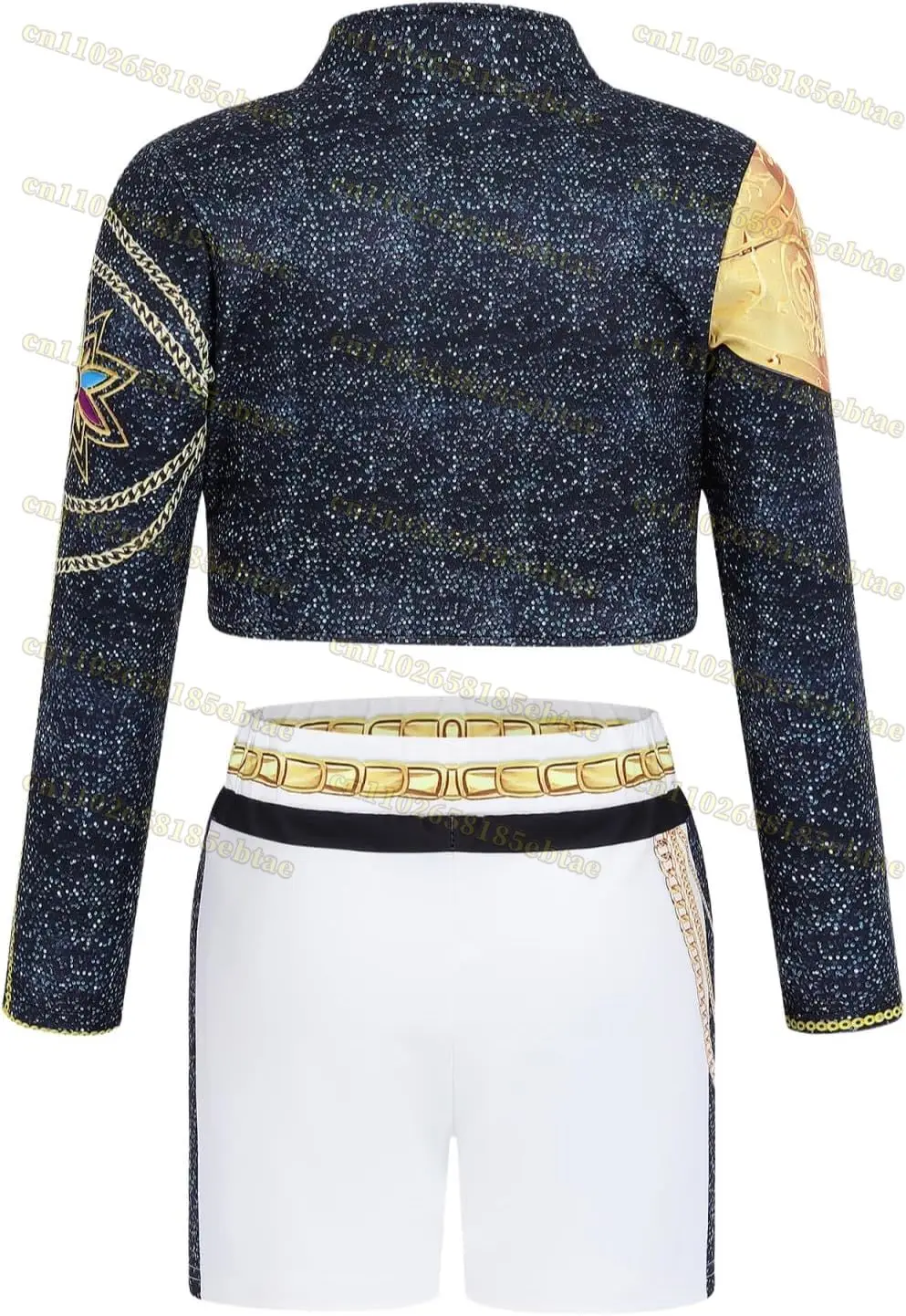 Costume da cacciatori cosplay de demone per ragazze 3-14 anni Bambini Cantante pop dorato Costumi di Halloween per bambini Vestito da palcoscenico