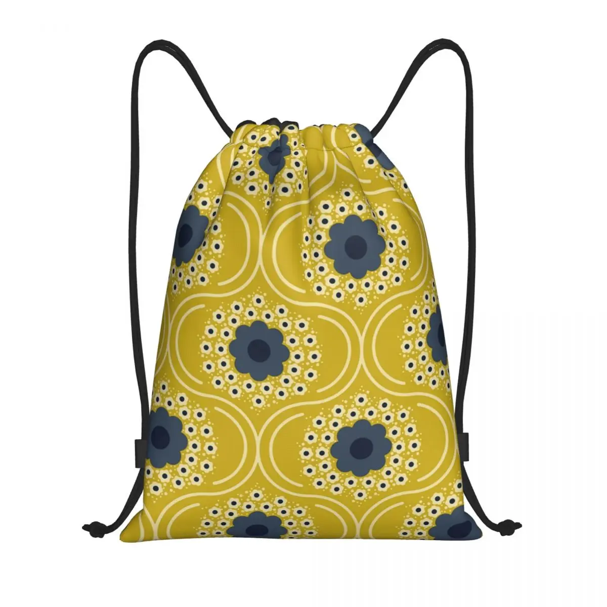 Orla Kiely Bubble Flowers Drawstring Backpack Women Men Sport Gym Sackpack Foldable Scandinavian Shopping Bag Sack