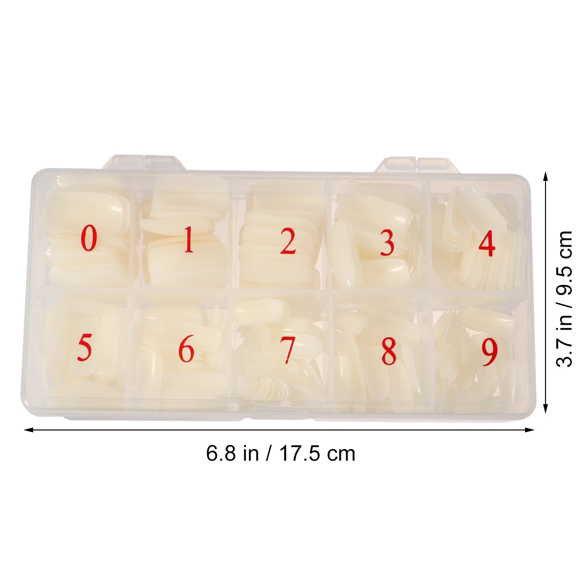 

1 Box Fake Nail Pieces Plain Color Nail Decals Artificial Nails Pastes DIY Manicure Supplies for Christmas (Full)