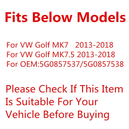 Imagen 2 del producto Cubierta de espejo retrovisor lateral para coche VW Golf 7 MK7 MK7.5 Touran L, tapas de carcasa de espejo retrovisor, accesorios de piezas de automóviles, embellecedor, 1 par