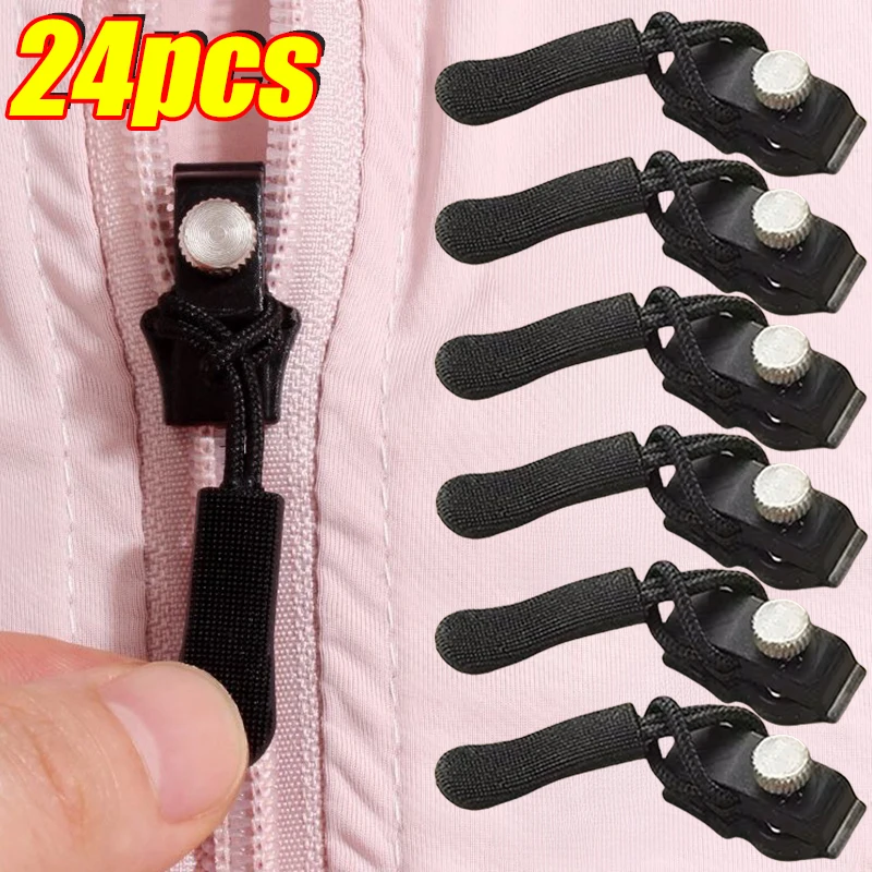 4/24PCS/Set Instant Zipper Puller Universal Instant Fix Zipper Repair Kit Zip New Design Zippers Head Sewing Tools Accessories