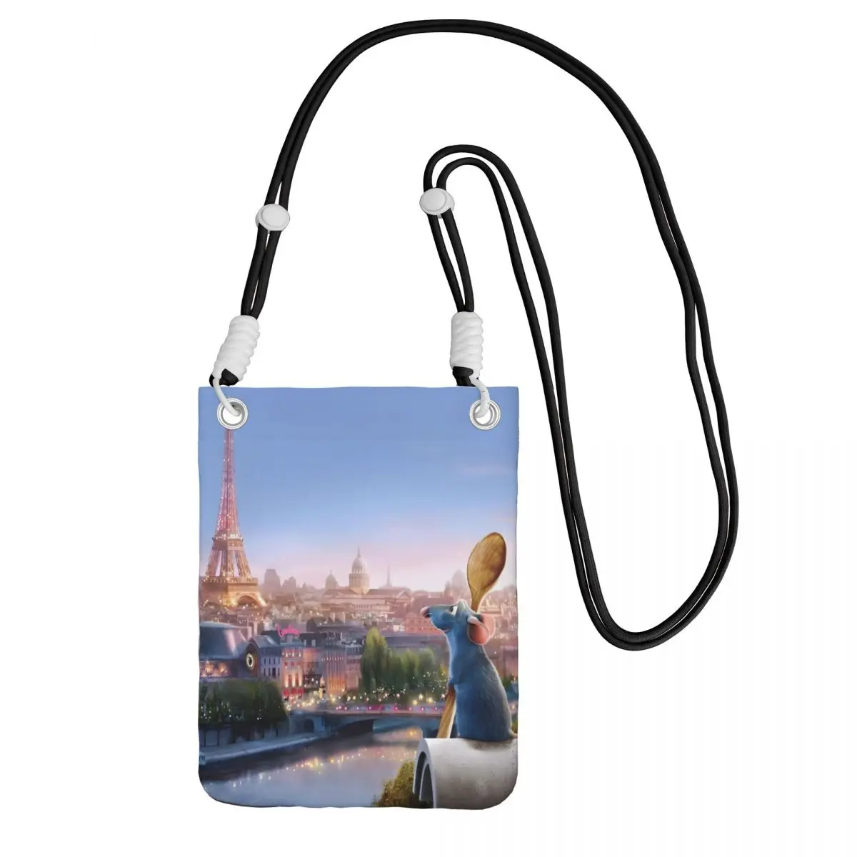 

Custom Ratatouille Carry A Mobile Phone Bag Diagonally Men Women Comedy Cartoons Shoulder Crossbody Bag Detachable Strap Walk