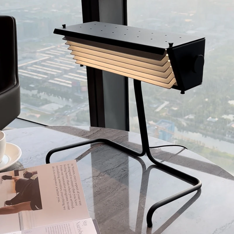 Table lamp dimming, retro creative, minimalist designer office desk, bedside blinds, table lamp