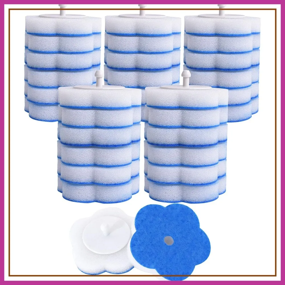 

32 Pcs Toilet Bowl Wand Refills - Disposable Cleaning Sponges, Not Compatible with Other Wand