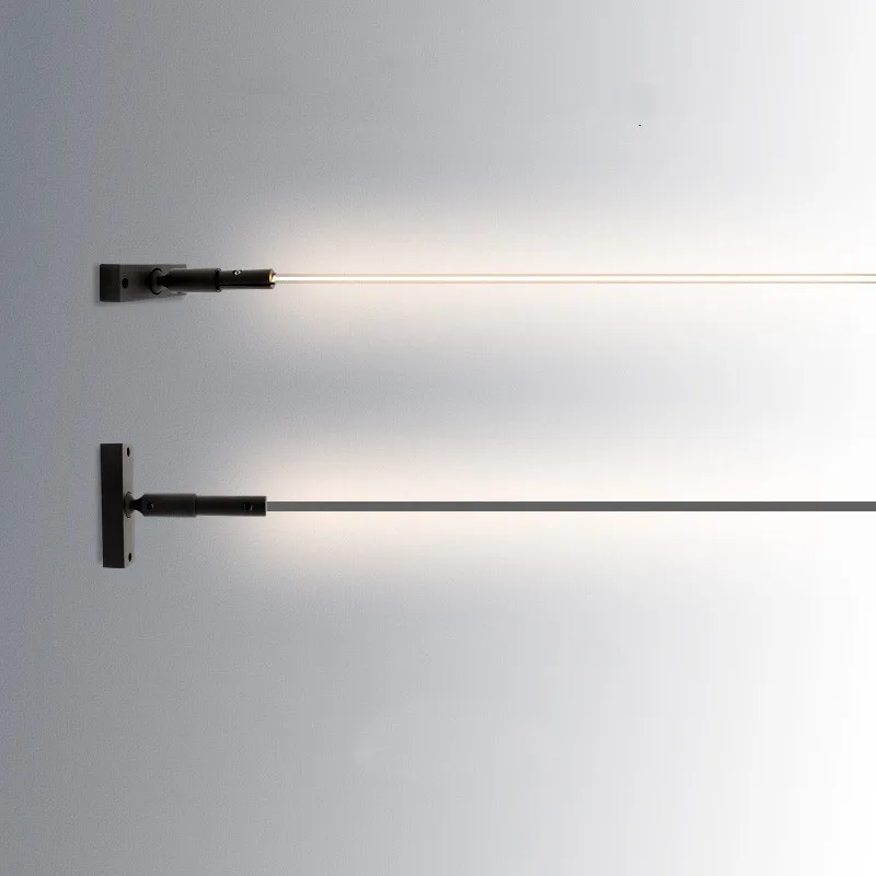 Imagem -05 - Modern Minimalista Linear Wall Lamp Led Skyline Sconce Preto e Branco Bar Strip Luminárias para Cabeceira Sala de Reunião e Hall