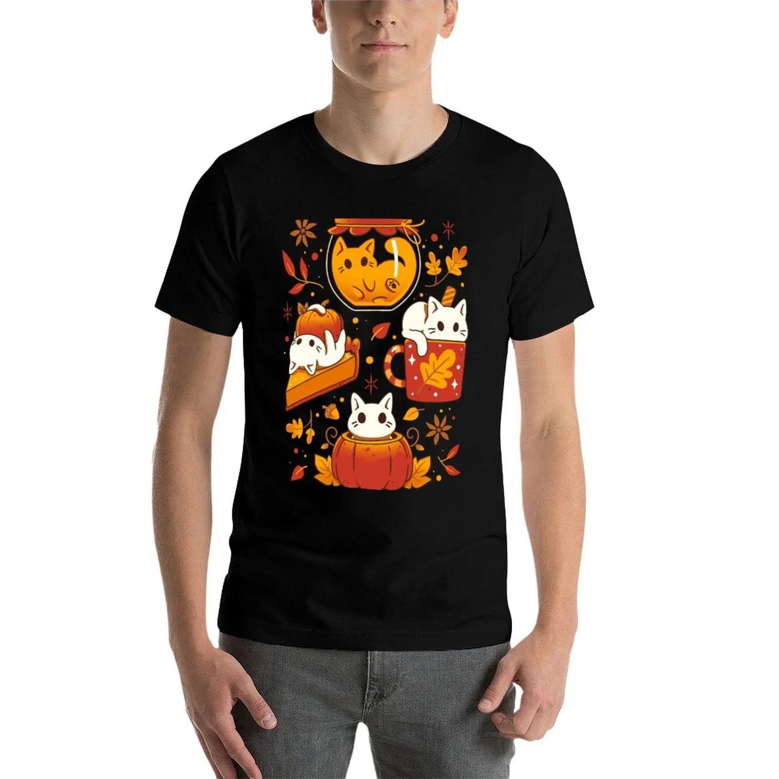 

Pumpkin Party Kittens - Fall Cats T-Shirt essential t shirt funny t shirts dark humor t shirts for man slim fit T-Shirt