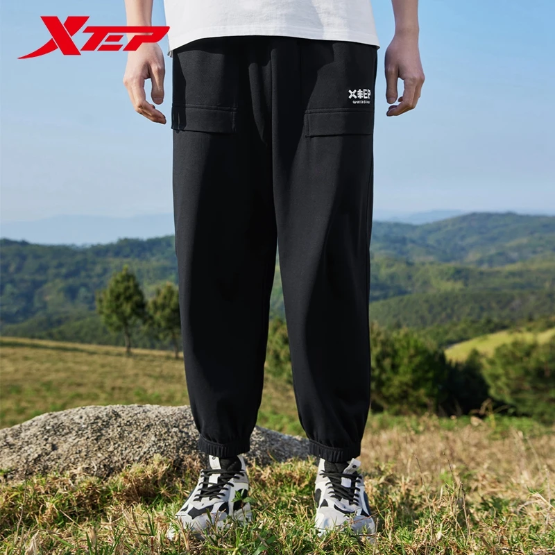 Xtep Knitted Trousers For Men  Summer Durability Men's Pants Training Casual Comfortable Soft Outdoor Bottoms 876229630129