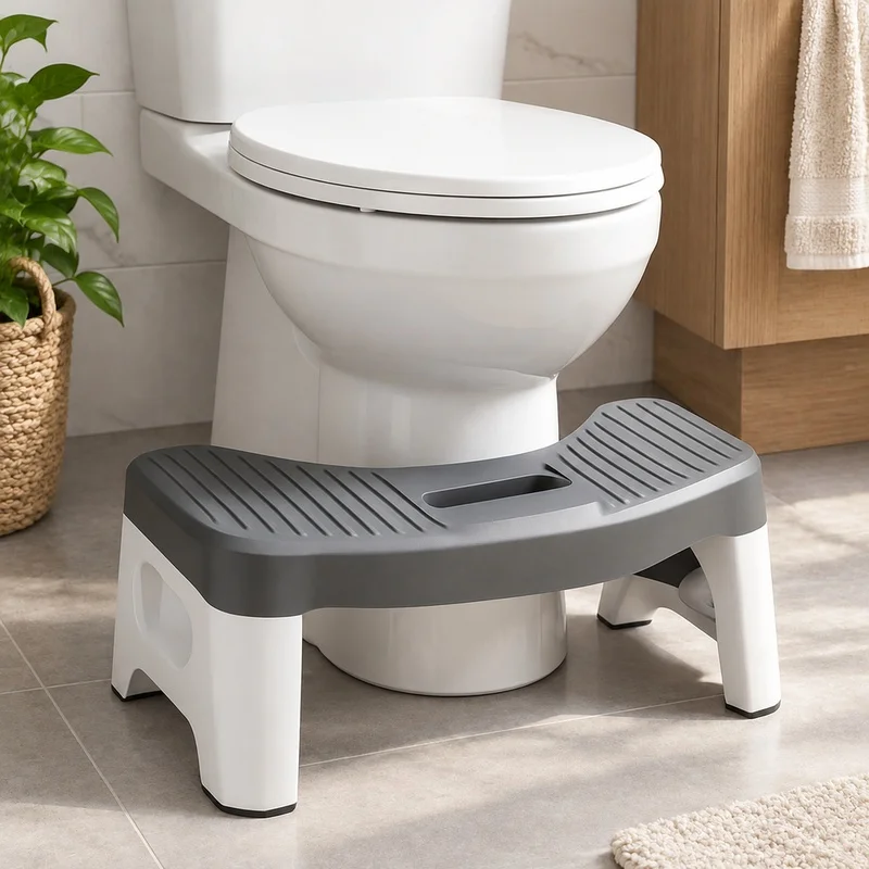 Adjustable Squat Stool Designed for Comfortable Toilet Support, Ideal for Kids, Adults, and Pregnant Women