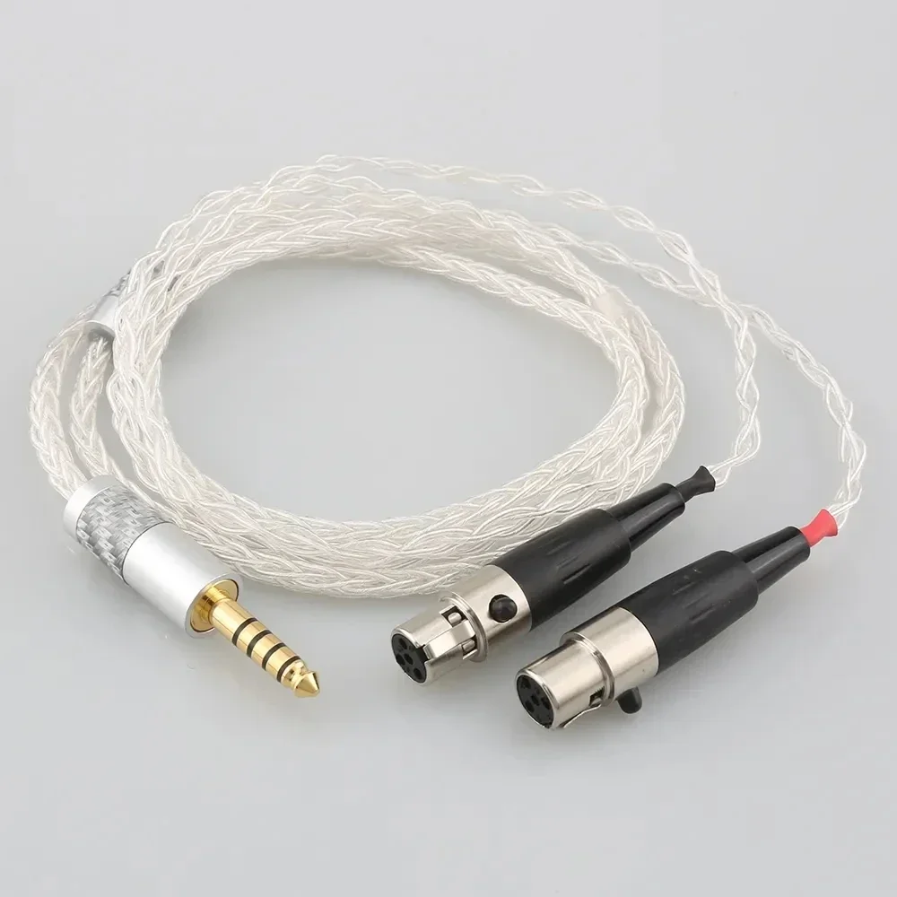 99% Pure Silver 8 Core 2.5mm 4.4mm 3.5mm XLR Headphone Earphone Cable For Audeze LCD-3 LCD-2 LCD-X LCD-XC 4z MX4 GX