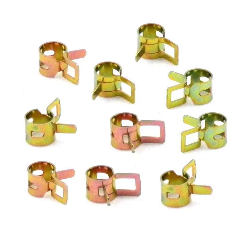 Fuel Line Hose Tubing Water Pipe Air Tube Spring Clips Clamps 6/7/8/9mm for Car Motorcycle Scooter Car Vehicle ATV Go Kart