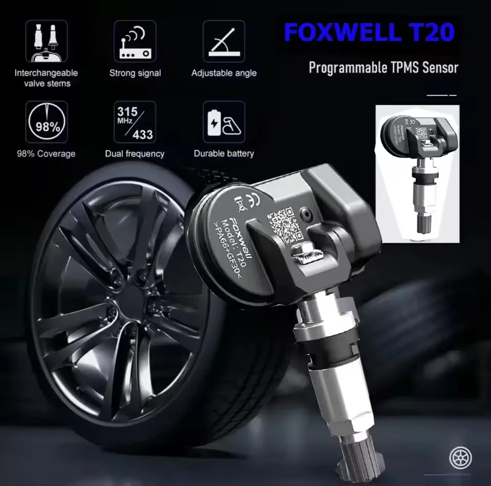 2025 Foxwell T20 Sensor Update of T10 Universal TPMS Sensor Car Tire Pressure Monitoring System Sensors T2000 T1000 TPMS Program