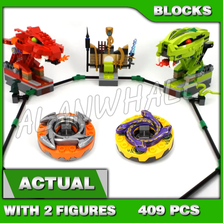 

409pcs Spinner Battle Snake Dragon Arena Ashram 9758 Building Blocks Sets Jigsaw Construction Compatible with Model