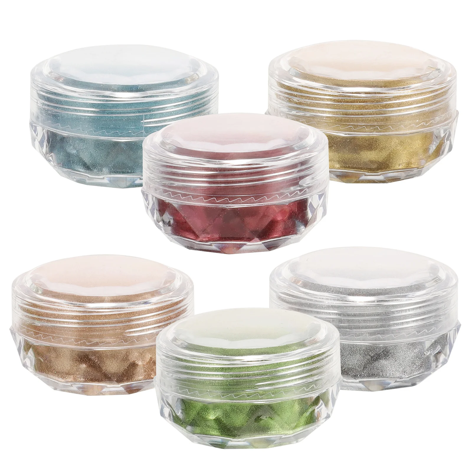 

6Pcs Mirror Powder Nail Glitter Sequins Manicure Decors DIY Craft Easy Apply Skin Safe Decorations Nail Glitter