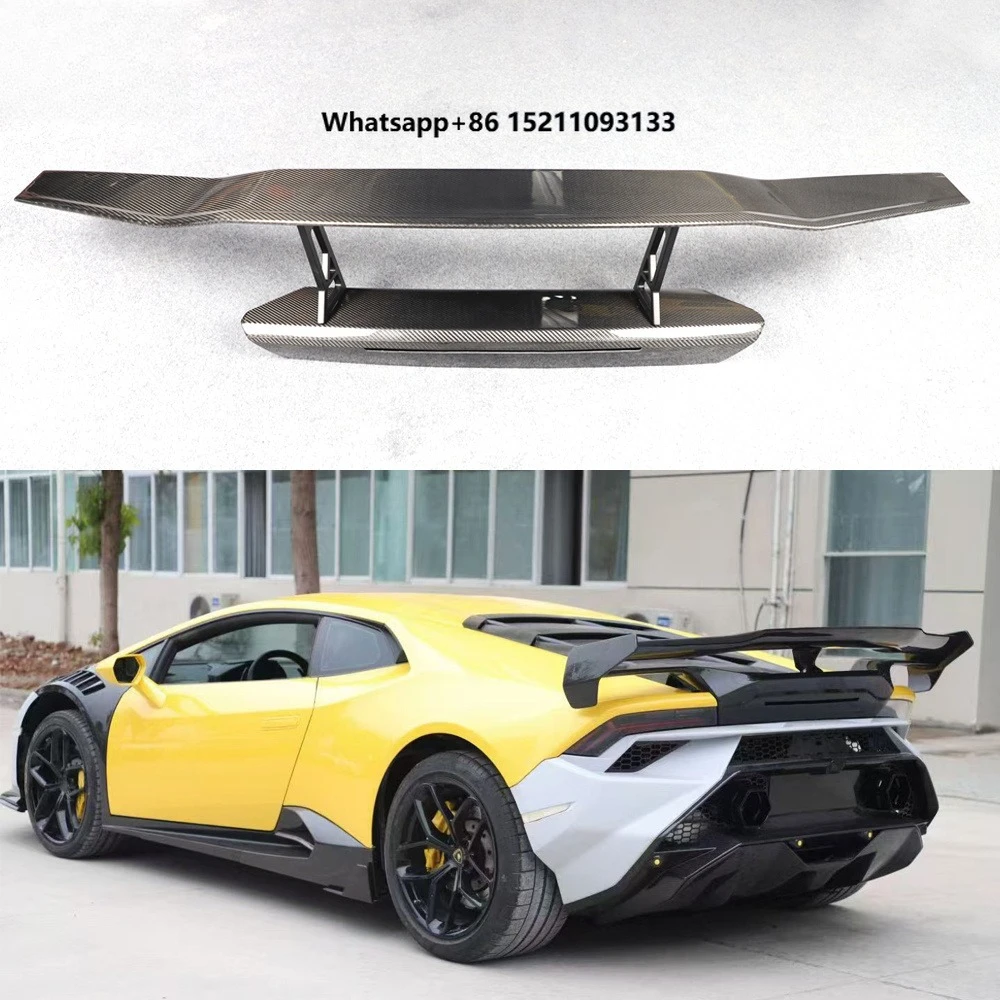 For Lamborghini HURACAN LP580/610 EVO Modified Vors Model with Double-layer Carbon Fiber Large Tail and Dry Carbon Spoiler