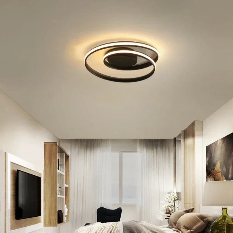 

Modern Chandeliers Lamp For Living Room Bedroom Study Room White black color surface mounted lights Lamp Deco