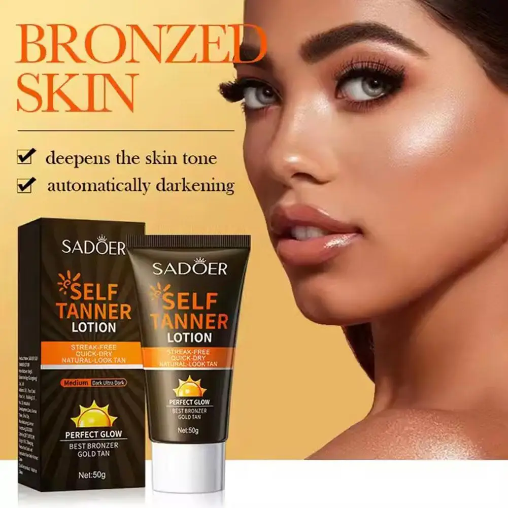 Crema bronceadora de larga duración para mujer, aceite rápido Unisex, loción bronceadora, I9E4, Verano