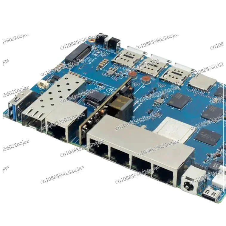 Banana Pi BPI-R4 Wifi 7 Router board with MTK MT7988A design,4G RAM and 8G eMMC onboard