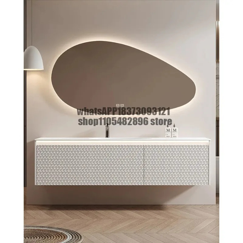 Bathroom Vanity Combination Washbasin And Sink Cabinet, Minimalist Dupont Corian Integrated Basin, Custom Design