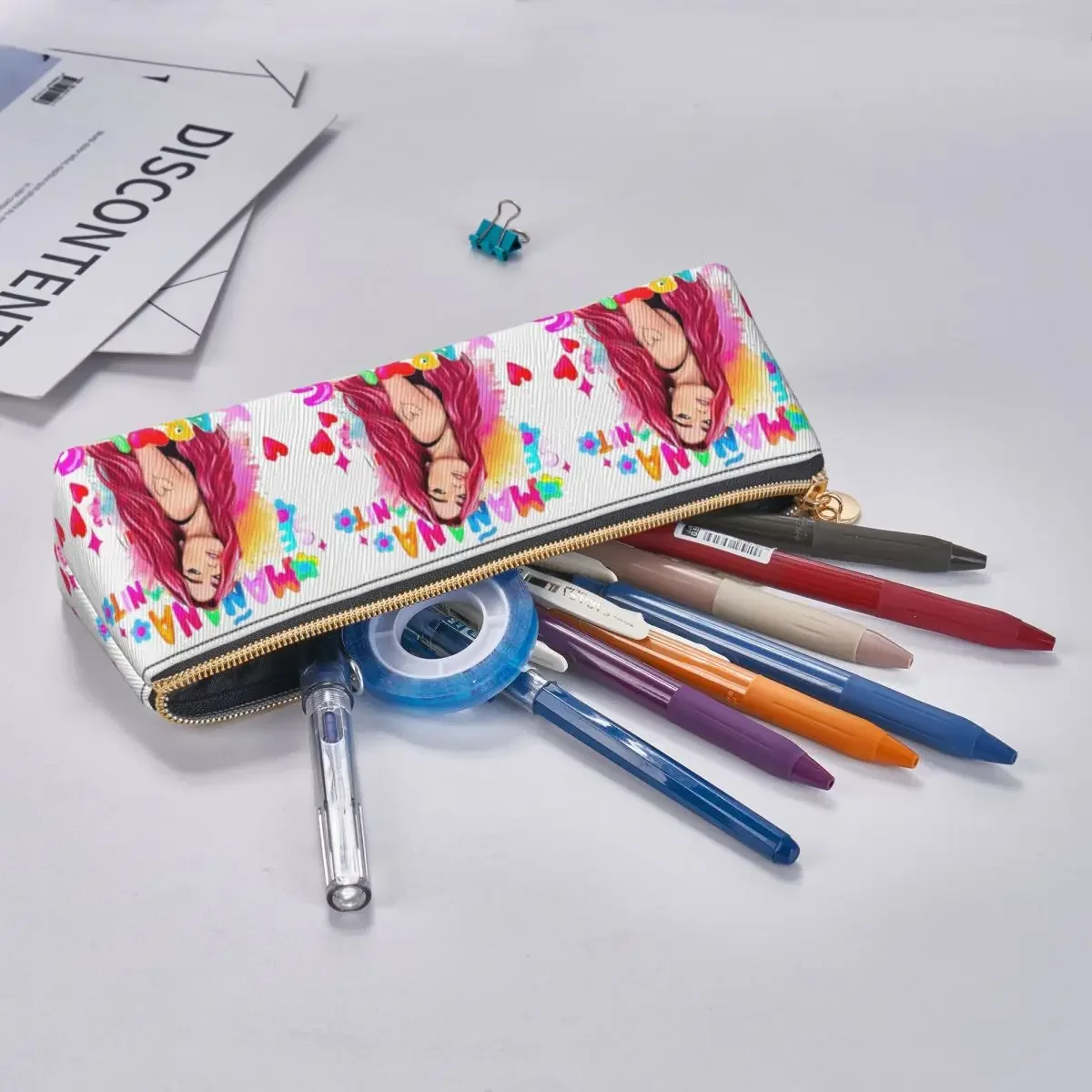 Astuccio Kawaii Karol G B-Bichota Pen Box Music Singer School Cases Boy Girl Zipper Design cancelleria