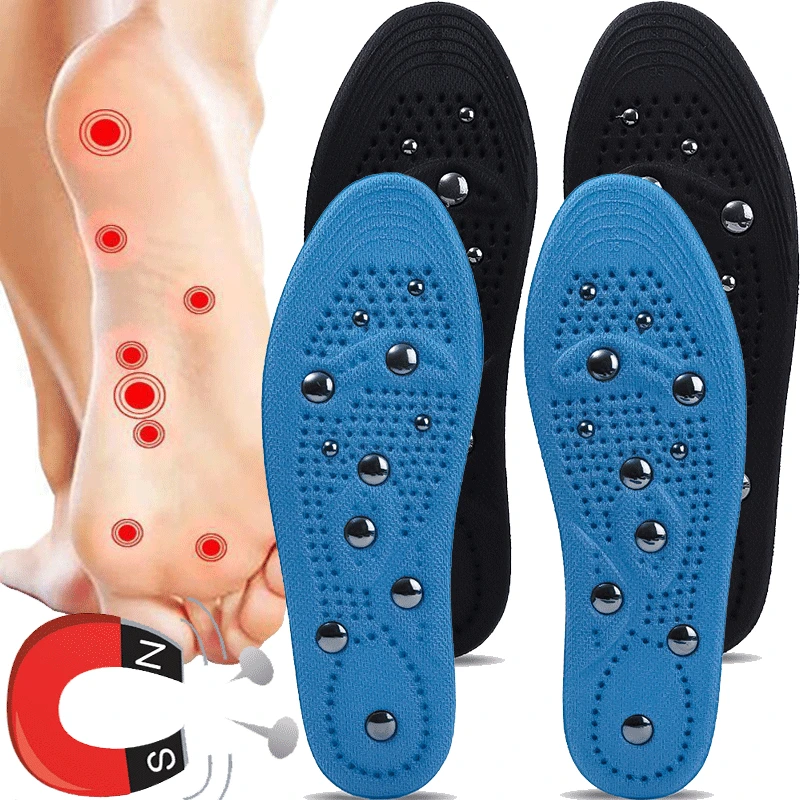 1 Pairs Magnetic Therapy Massage Insoles for feet Unisex Weight Loss Promote Blood Circulation Foot Magnet Health Care Shoe Pads