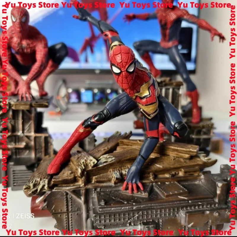 

Оригинальная 23 см фигурка Человека-паука, аниме-фигурка Человека-паука, модель из ПВХ, коллекция статуй, украшение для стола, куклы, детские игрушки, подарки