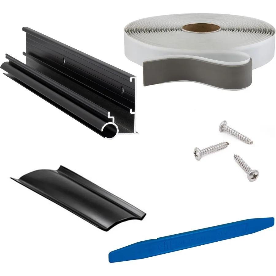 

RV Awning Trim with Gutter for Outdoor Shelter Applications Durable Aluminum Trim Pieces in Black or White Color Options 92-Inc