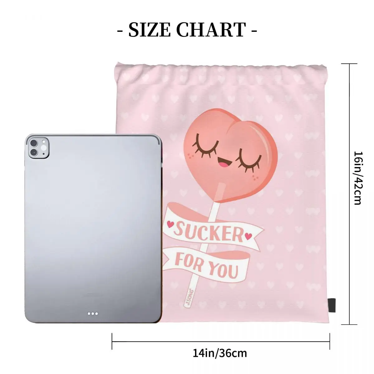 Just Peachy Lollipop Sucker For You Backpacks Fashion Portable Drawstring Bundle Pocket Storage Bag Book Bags For Travel School