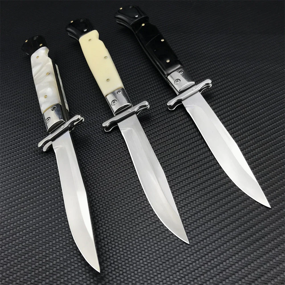 Finka NKVD Outdoor Folding Knife 440C Steel Blade 3 Color Handles Tactical Outdoor Camping Hunting Knives EDC Utility Tools