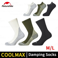 Naturehike Outdoor Sports Socks Men Women for Hiking Trekking Cycling Running COOLMAX Fabric Damping Socks  Ball Mid Calf Short