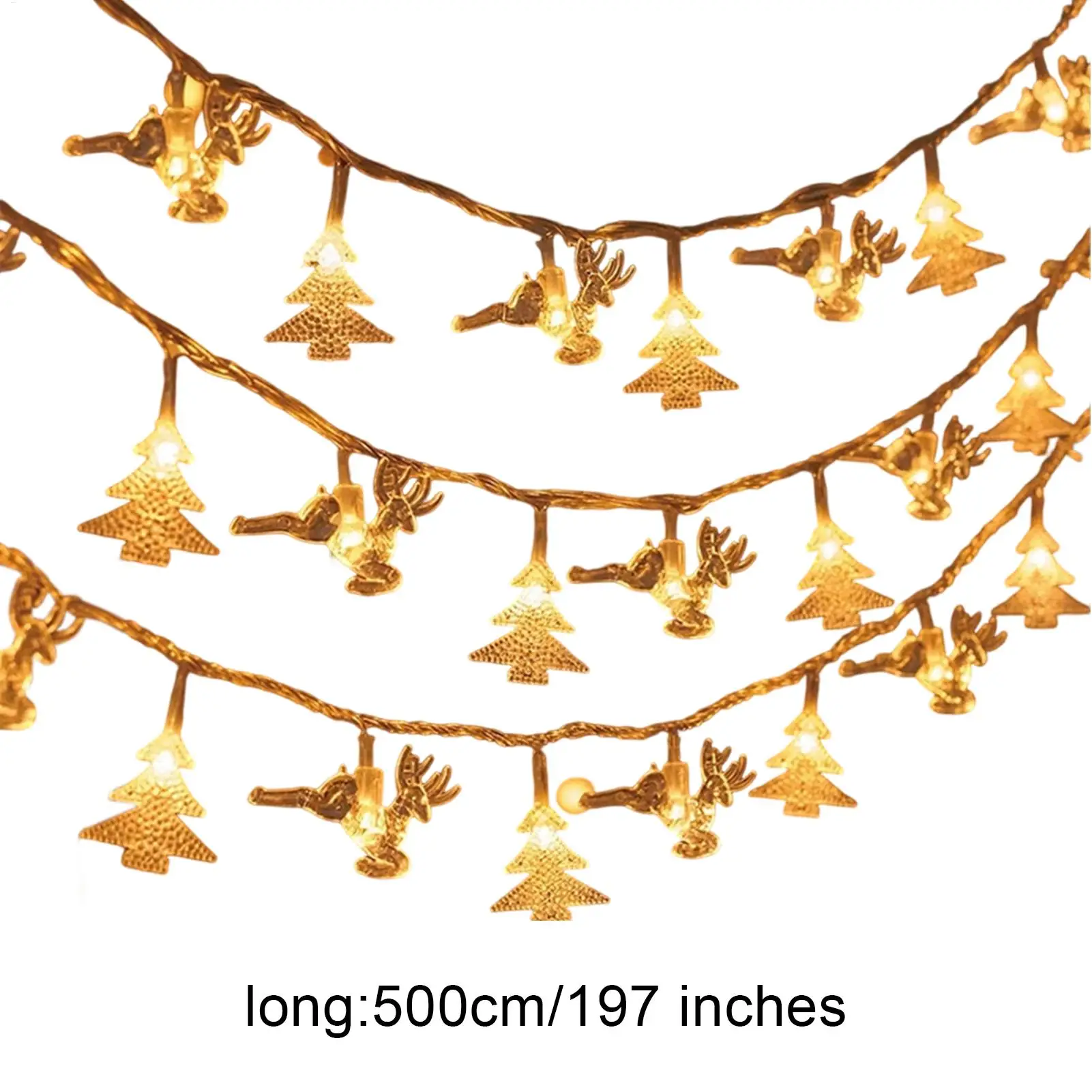 عيد الميلاد سلسلة أضواء مقاوم للماء 16Ft الجنية 50 LED سلسلة أضواء زينة عيد الميلاد للداخلية في الهواء الطلق حديقة ساحة فناء الشرفة #6