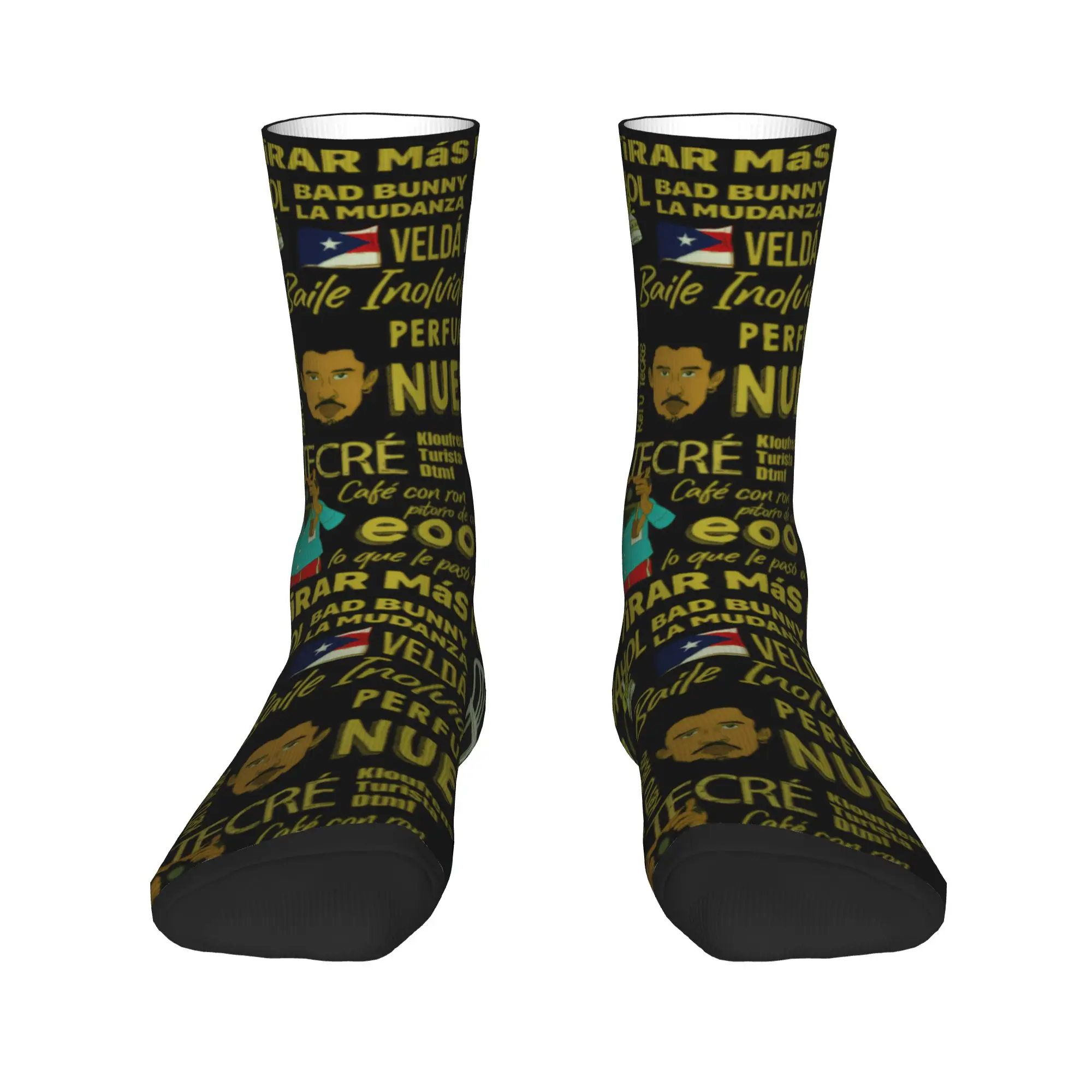 

Мужские носки Bad Bunny с забавными цитатами, модные женские носки унисекс с 3D принтом
