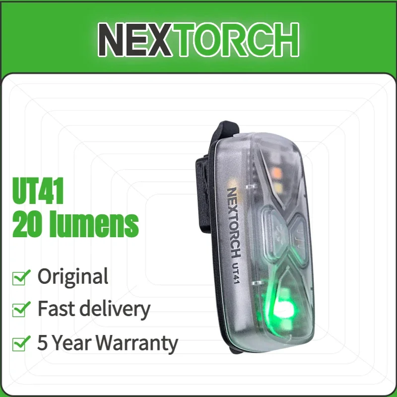 Nextorch UT41 Multi-Function Signal Light 20 Lumens Rechargeable Dual Side Switches Flashlight with 6 Light Sources and 13 Modes