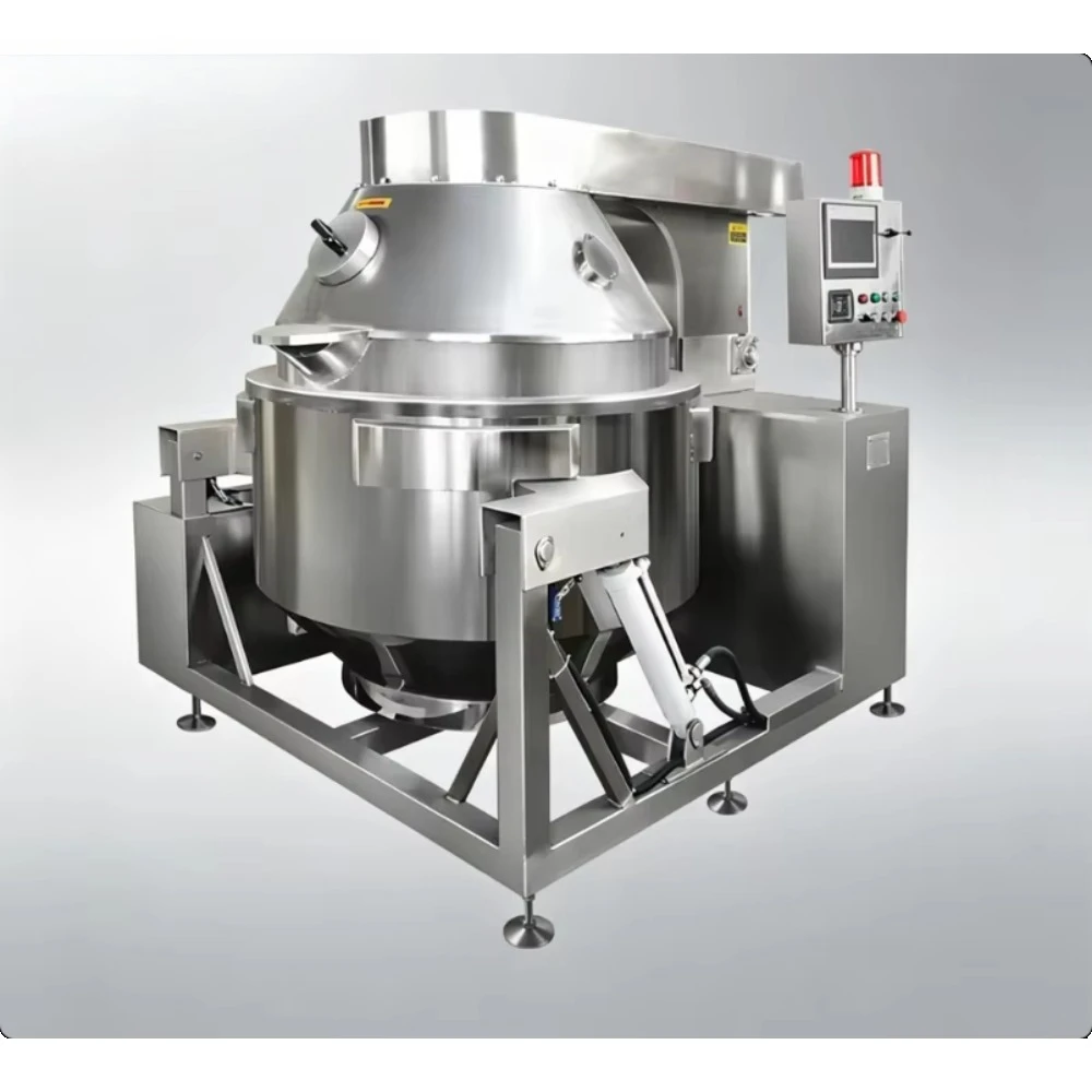 Cooking Mixer Heating Small Automatic Stir Fry Robot Wok Horizontal Vacuum Horizontal Frying Machine