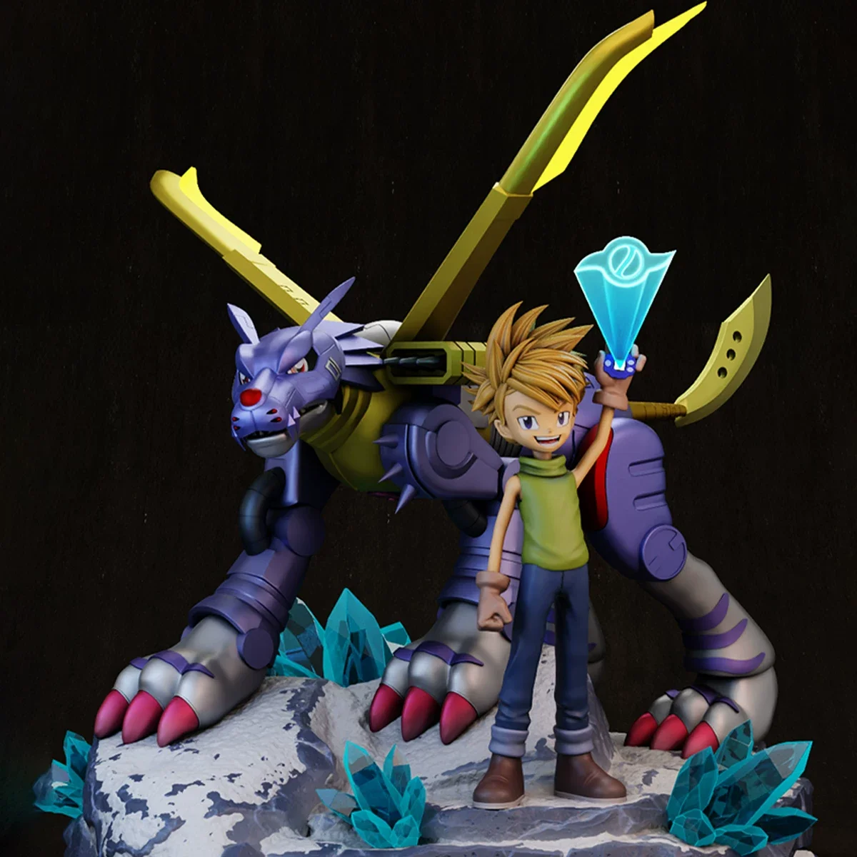 

Model Customization 15cm Ishida Yamato and Metal Garurumon Model Toys Digimon Adventure Gk Customize 3D printing model