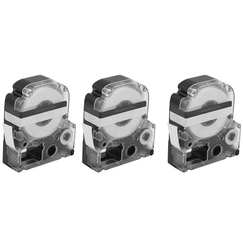 3Pcs 12mm Label Maker Tape Label Maker Black on White Label Tape for / Printer-SPMI