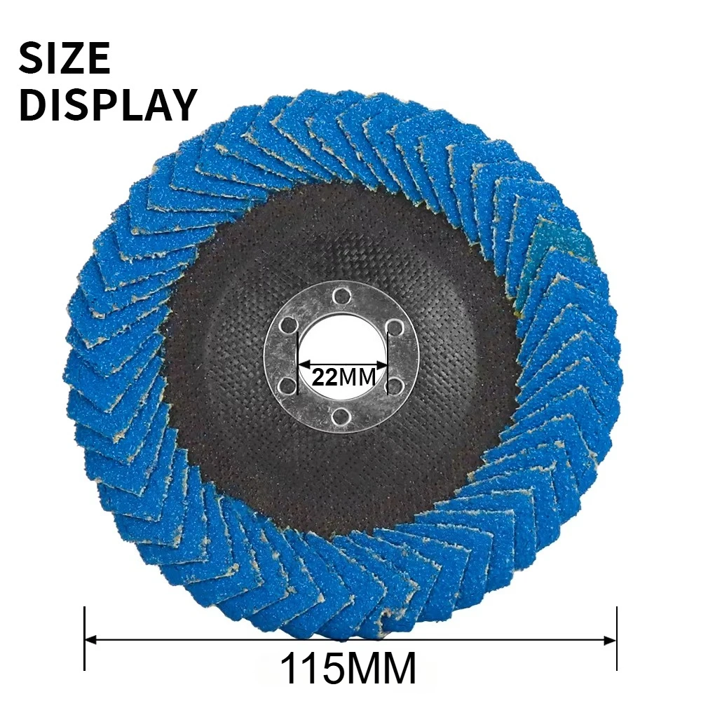 100/115/125mm Polishing Flap Disc Angle Grinder Sanding Wheel for Woodworking Sharpening Metal Deburring Rust Removal 1-2Pcs