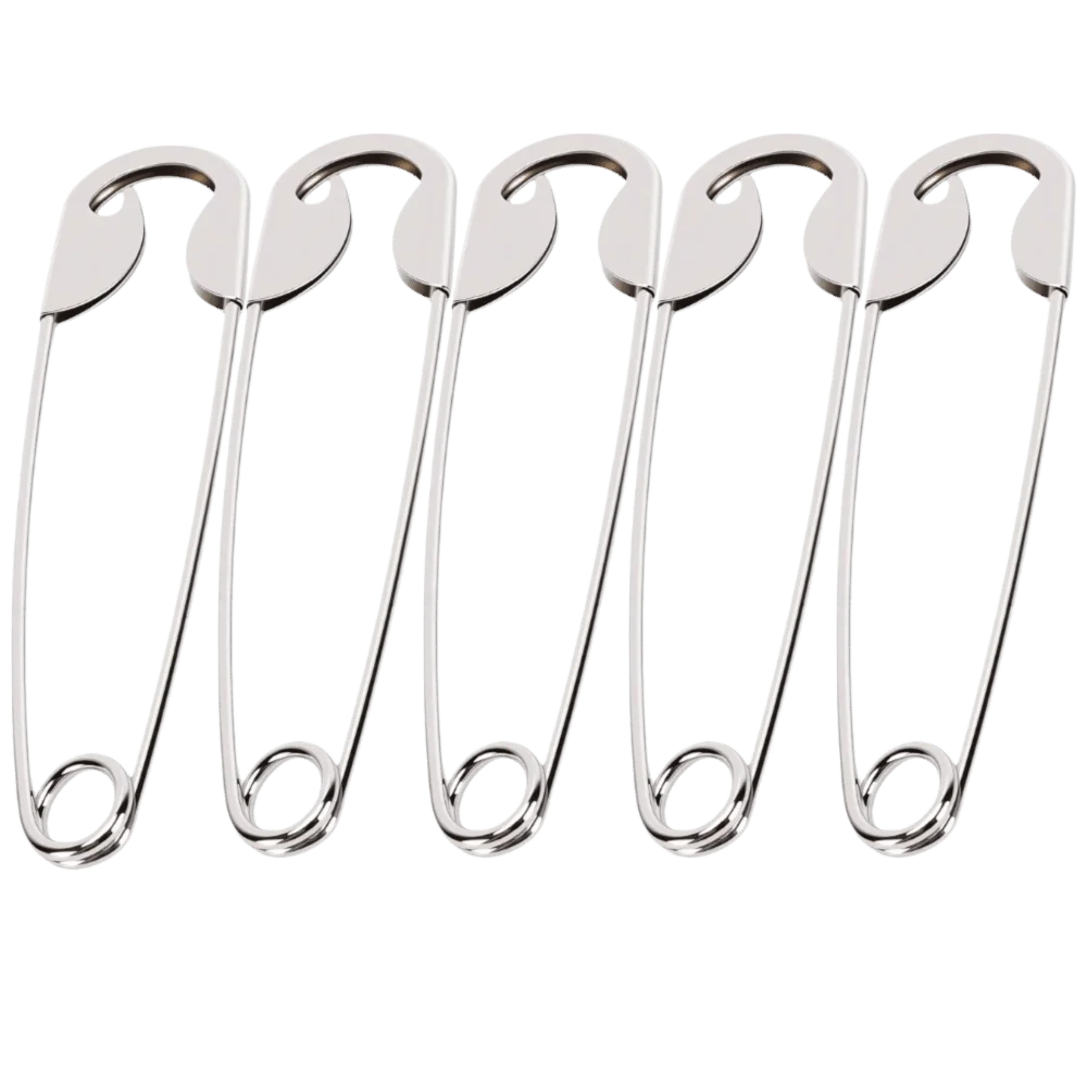 5pcs Funny Heavy Duty Giant Safety Pins Fashion Giant Metal Hair Sticks Jumbo Safety Pins For Laundry
