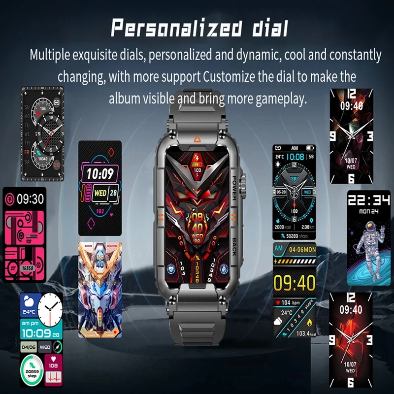 Orologio intelligente da uomo Android IOS Fitness Watch Ip67 Monitor militare impermeabile per la salute AI Voice Bluetooth Call Smart Watch 2024