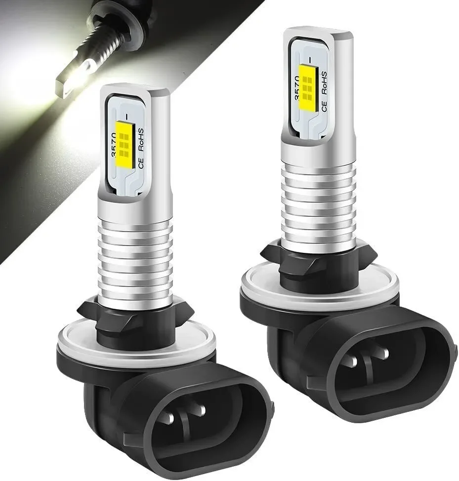 

2PCS H27 881 880 3570 LED Fog Light Driving Bulb DRL 6000K White Super Bright 12V 24V