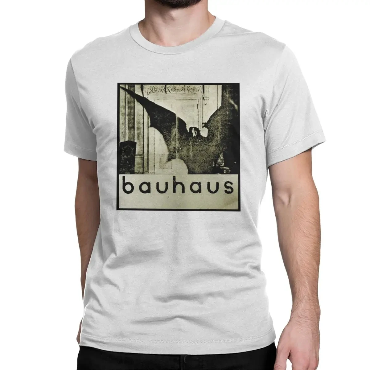 Bauhaus album cover band 4AD Gothic Rock Indie r Retro fashion trend Summer Men\'s and women\'s all-purpose short-sleeved T-shirt