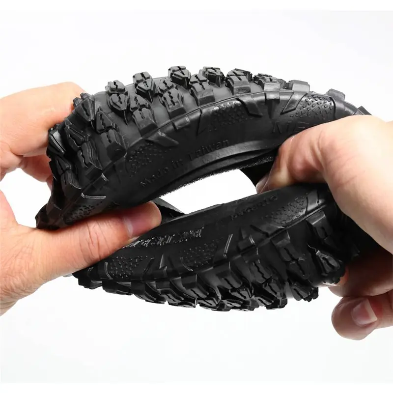 ABJL Mud Terrain Super Grip Soft Tyre 2.2 Inch Crawler Tires 4pcs for Axial SCX10 D90 TF2 for Tamiya CC01 TRX4 3
