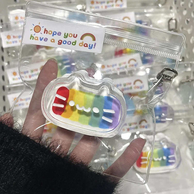 Jouets à presser pour petits chats arc-en-ciel, Squishies doux et mignons, Antistress Taba Squishу, jouets pour enfants et filles, cadeau, balle anti-Stress, jouets sensoriels pour adultes