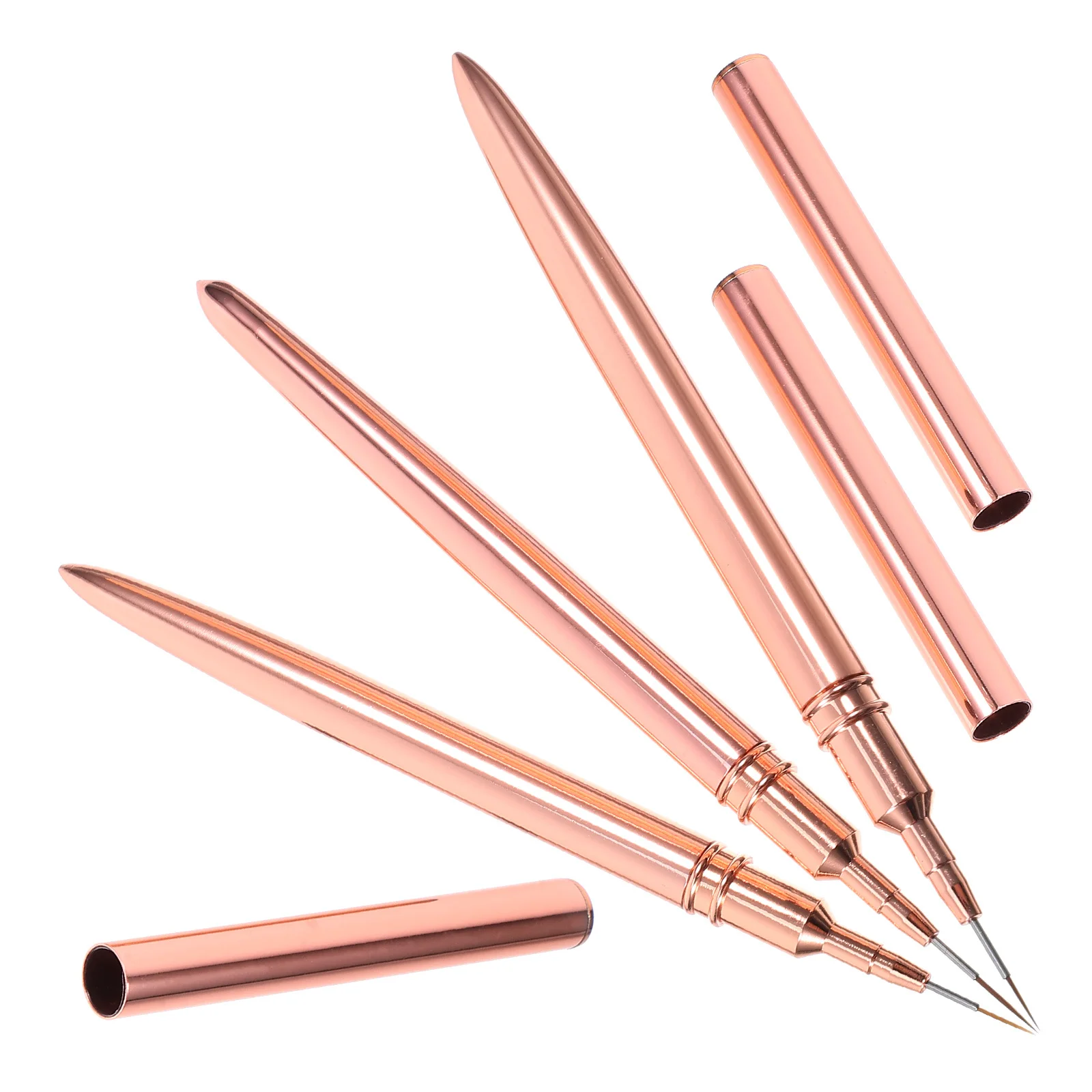3 قطعة مجموعة أقلام تزيين الأظافر فرشاة مانيكير أدوات تصميم الأظافر لوازم صالونات التجميل المهنية فرشاة بطانة للأظافر #4