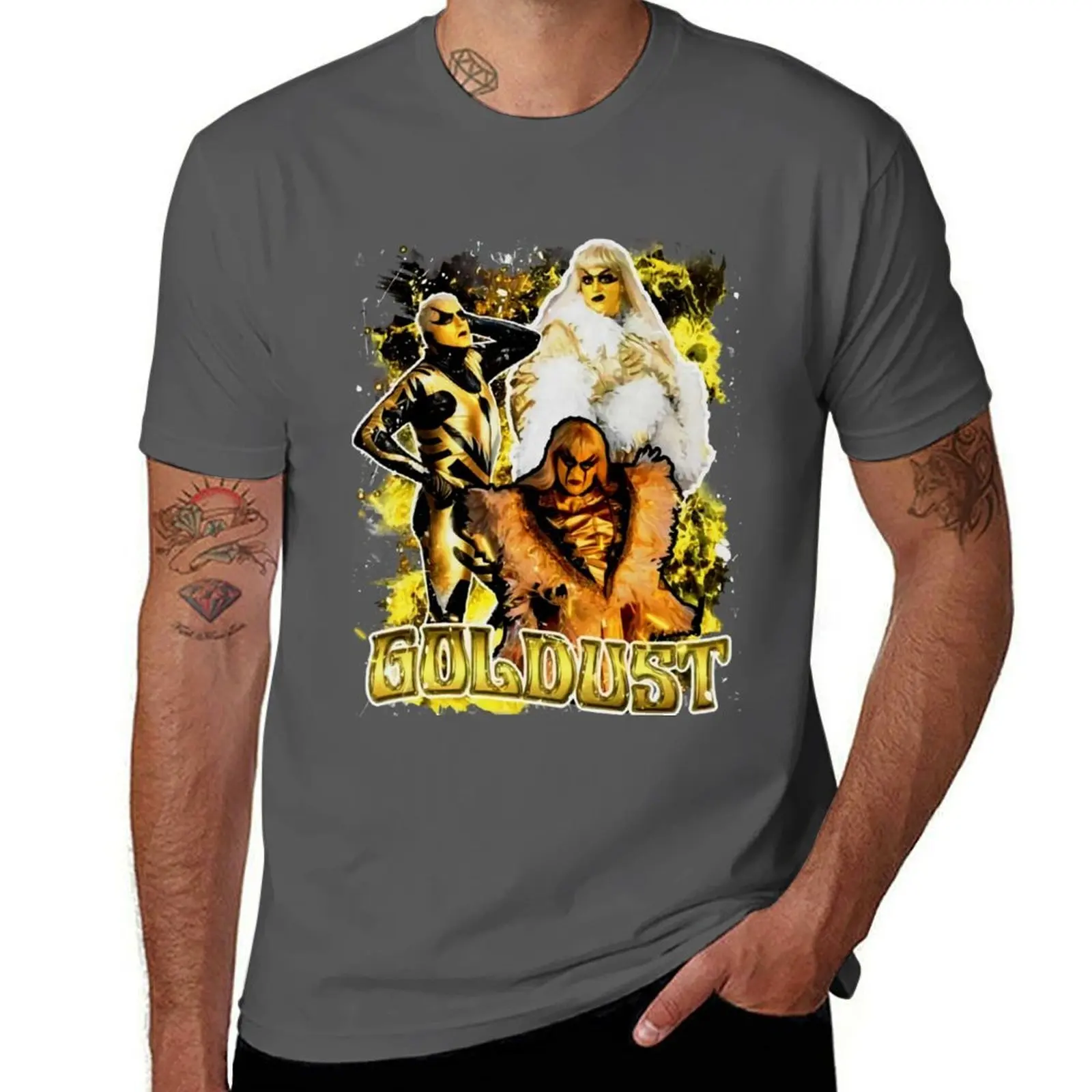 

Vintage Inspired Goldust Wwf Wrestling Tee T-Shirt cotton t shirt pack t shirts for man slim fit T-Shirt