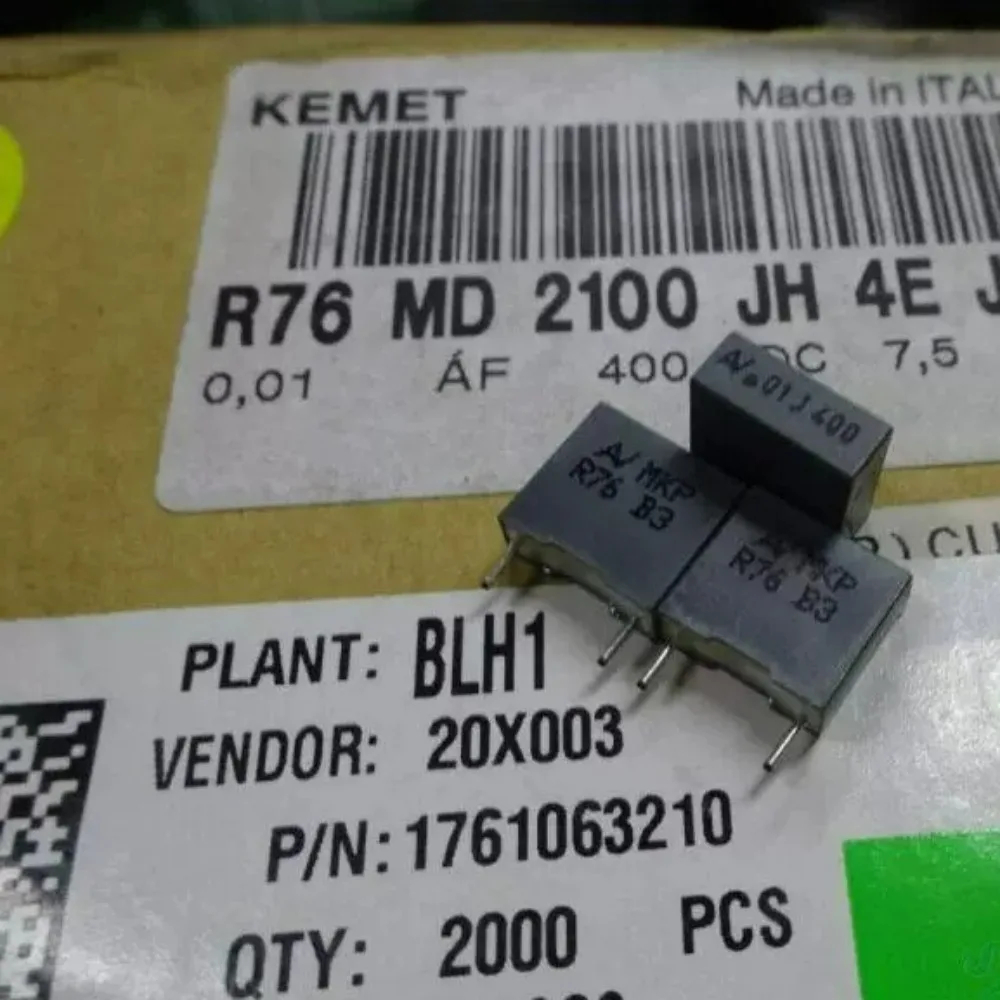 10pcs/lot AV R76 MKP 0.01uf 400V 10nf 103 J Brand New 7.5mm Double Metallized Polypropylene Film Capacitor R76MD2100JH4EJ