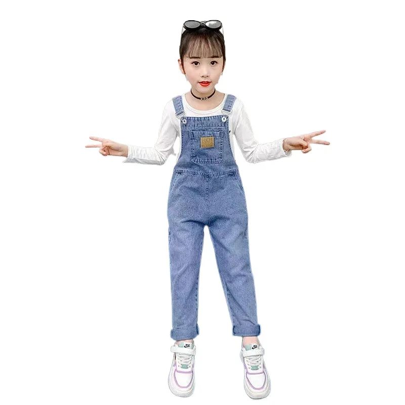 Teen Girls Boys Denim Bib Overalls Children Fashion Kids Suspenders trousers Kids Clothing High quality Kids wear Clothes Gifts