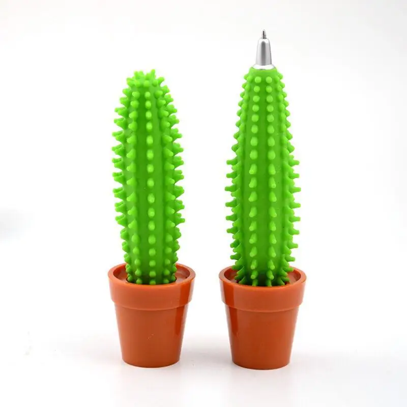 1Pc Cactus Bonsai Ballpoint Pen, Cute Desktop Decor Pen, Fashion Office Stationery
