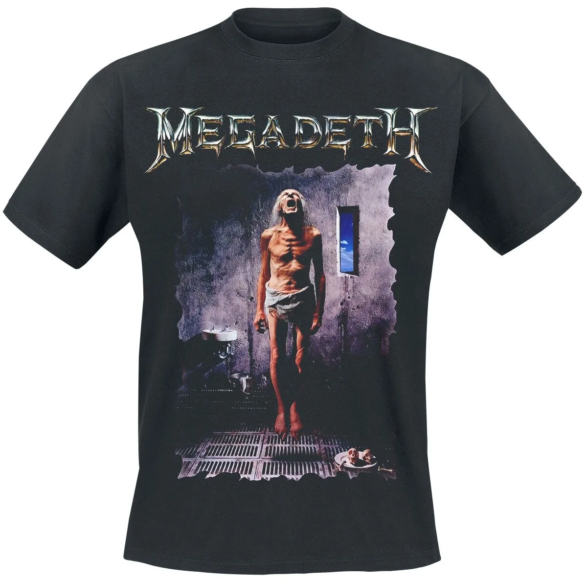 Camiseta de algodón con estampado del logotipo de Megadeth Countdown To Extinction Asylum, ropa de calle Thrash Metal, camiseta unisex con cuello redondo