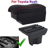 For Toyota Rush Car Central Armrest Storage Box Modification USB LED Retrofit Parts Interior Details Accessories