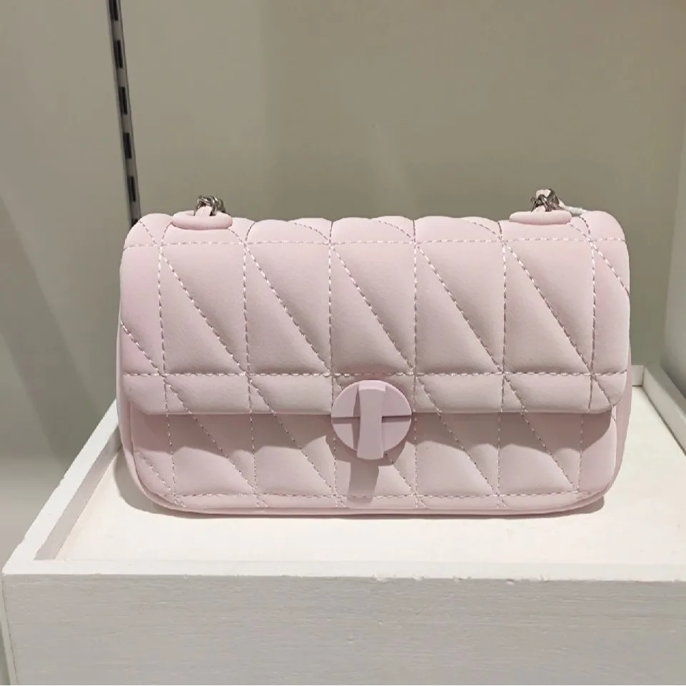 Crossbody Small Square Bag High-end Texture Argyle Chain Single-shoulder Underarm Bag Woman All-matching Solid Spring New